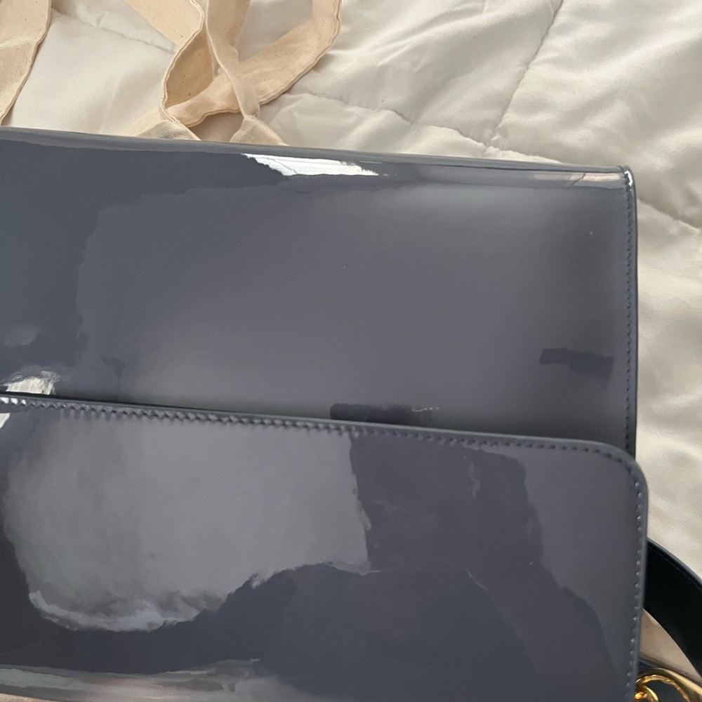 Valentino Blue Patent Leather Women's Bag new no tags - Picture 6 of 13